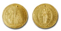 La moneta più pesante è il multiplo da 105 zecchini di Venezia del peso di 350 grammi