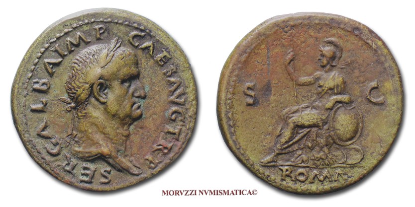 moneta di Galba, monete di Galba, sesterzio di Galba, sesterzi di Galba, moneta romana imperiale, monete romane imperiali, moneta romana, monete romane, moneta antica, monete antiche, numismatica