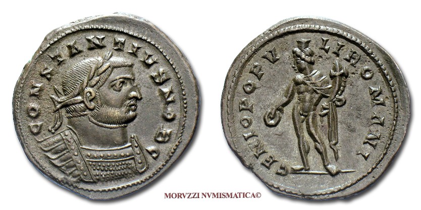 monete di Costanzo I Cloro, follis di Costanzo Cloro, moneta romana imperiale, monete romane imperiali, moneta romana, monete romane, moneta antica, monete antiche, numismatica