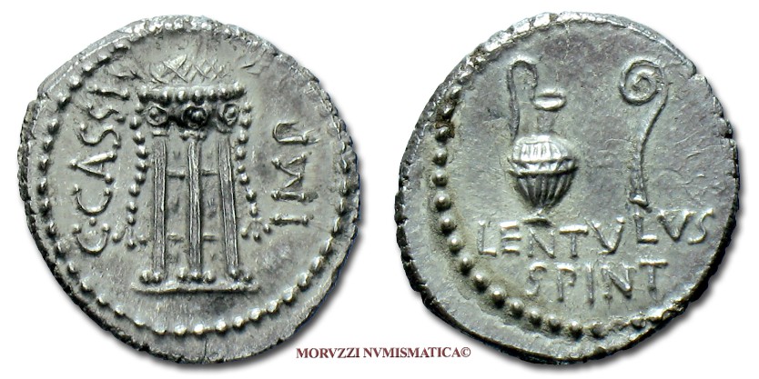 moneta di Cassio, monete di Cassio, denario di Cassio, denari di Cassio, moneta romana, monete romane, moneta romana repubblicana, monete romane repubblicane, moneta antica, monete antiche, numismatica