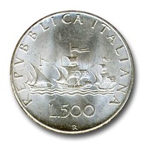 500 lire in argento "Caravelle"