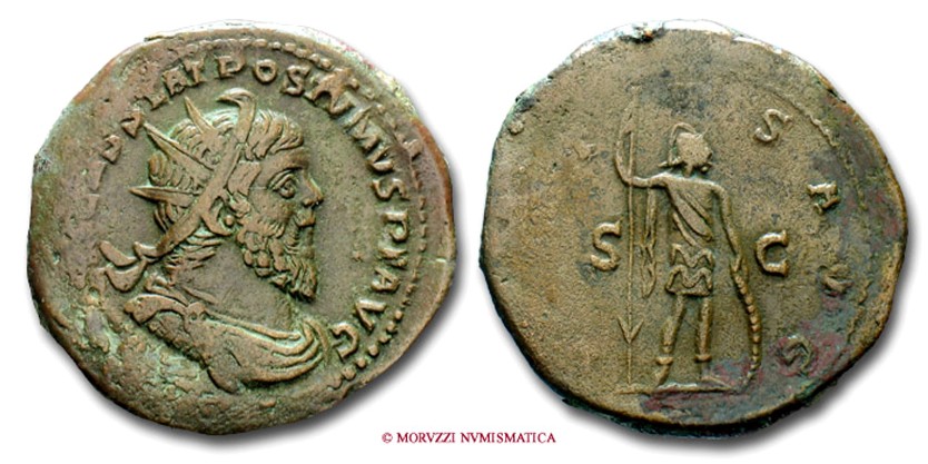 moneta di Postumo, monete di Postumo, sesterzio di Postumo, sesterzi di Postumo, moneta romana imperiale, monete romane imperali, moneta romana, monete romane, moneta antica, monete antiche, numismatica