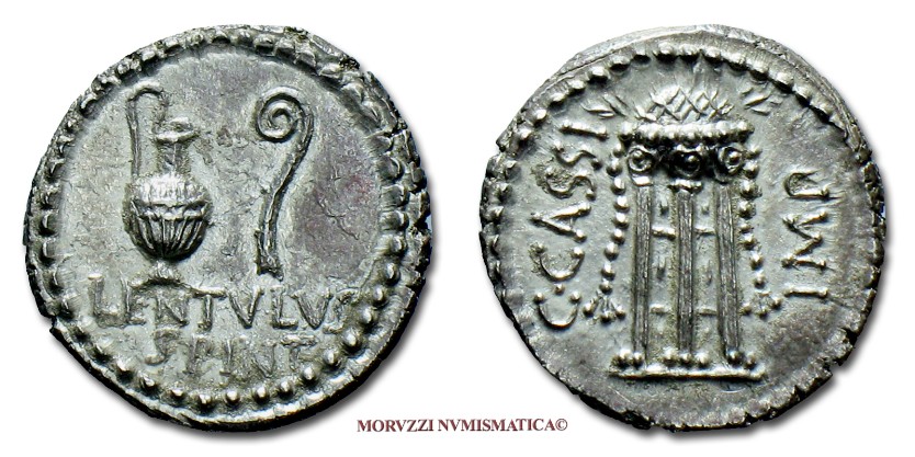 moneta di Cassio, monete di Cassio, denario di Cassio, denari di Cassio, moneta romana, monete romane, moneta romana repubblicana, monete romane repubblicane, moneta antica, monete antiche, numismatica