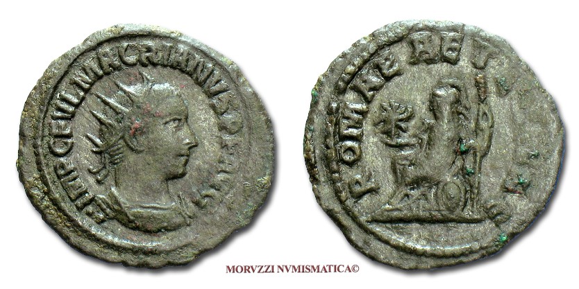 moneta di Macriano, monete di Macriano, antoniniano di Macriano, antoniniani di Macriano, moneta romana imperiale, monete romane imperiali, moneta romana, monete romane, moneta antica, monete antiche, numismatica