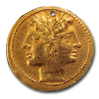 moneta romana repubblicana, monete romane repubblicane, aureo del giuramento