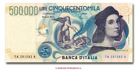 Banconota da 500000 lire tipo "Raffaello"