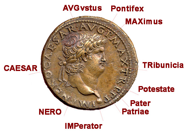 titolatura moneta romana, titolatura monete romane