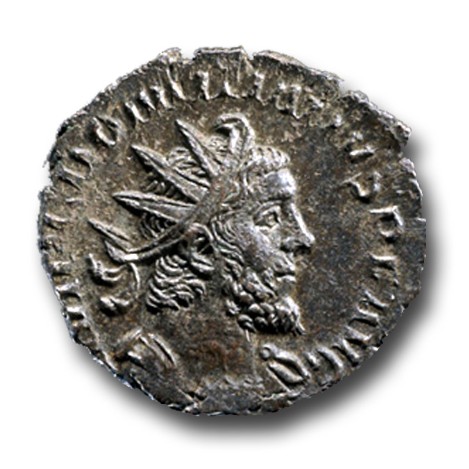 antoninianus of the roman usurper domitianus