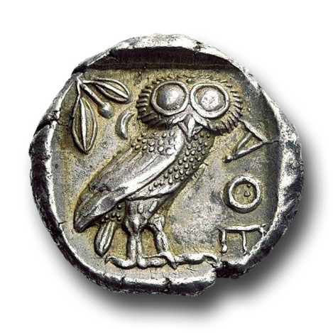 tetradrachm of athens, athenian owl